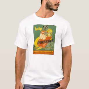 食品救済ヴィンテージWW1ポスターの保存 Tシャツ