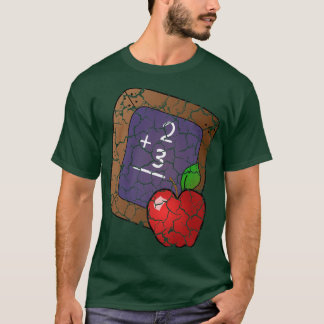 食品料理グルメアップルチョーク動揺してボード Tシャツ