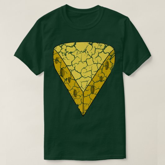 食品料理グルメウィスコンシンチェダーチーズDistr Tシャツ (デザイン正面)