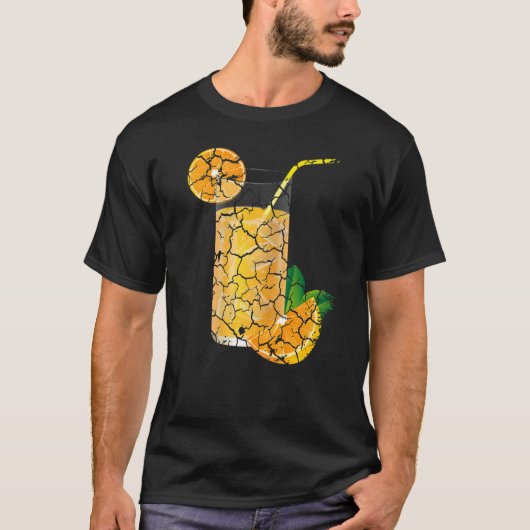 食品料理グルメオレンジジュース動揺して Tシャツ (正面)