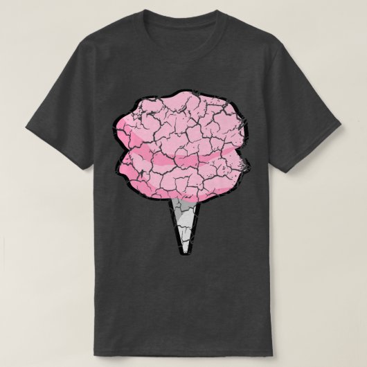 食品料理グルメコットンキャンディ動揺して Tシャツ (デザイン正面)