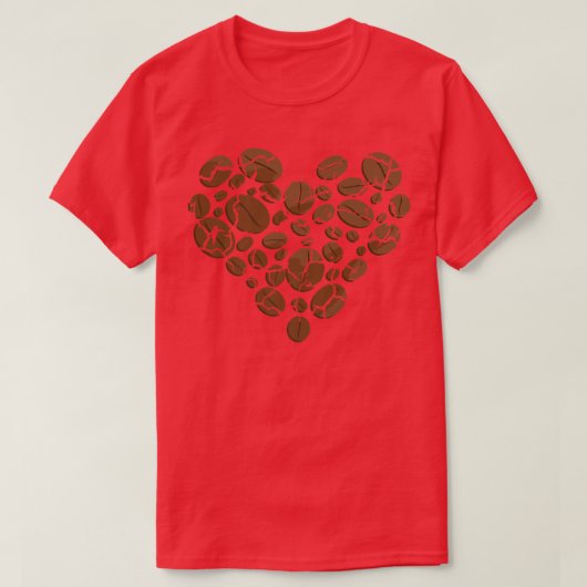 食品料理グルメコーヒー豆動揺して Tシャツ (デザイン正面)