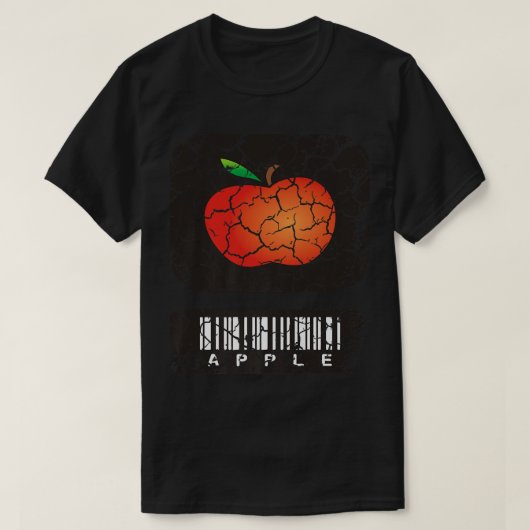 食品料理グルメリンゴ動揺して Tシャツ (デザイン正面)