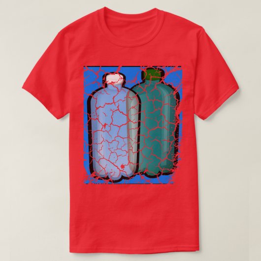 食品料理グルメ水動揺して Tシャツ (デザイン正面)