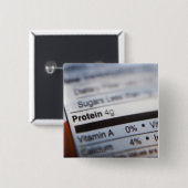 食品栄養ラベル 缶バッジ (正面&裏面)