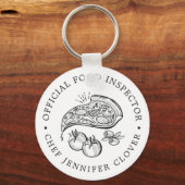 食品検査官 |ピザをテーマにした キーホルダー (正面)