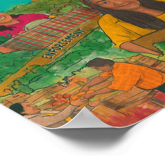 食品正義の調達よい食のコミュニティのポスター ポスター (角)