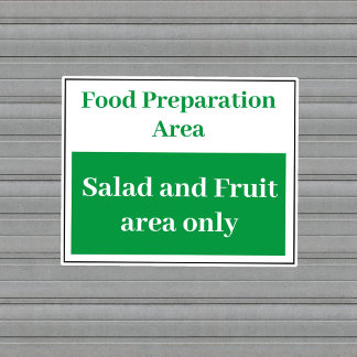 食品準備サラダとフルーツシール シール