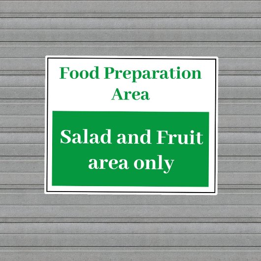食品準備サラダとフルーツシール シール