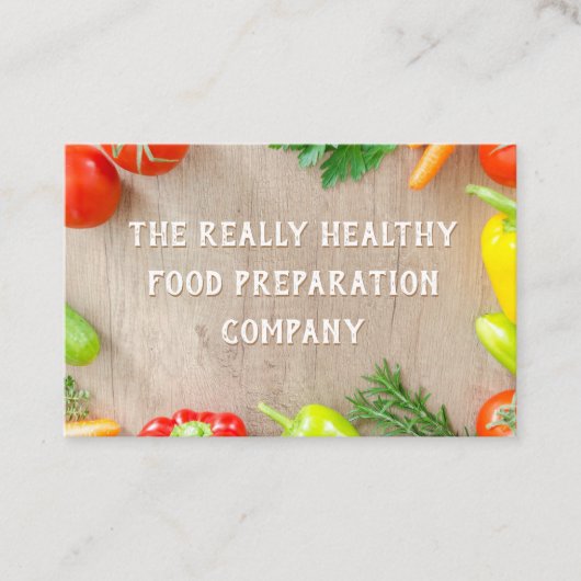 食品準備名刺。 名刺 (正面)