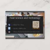 食品科学と組成の署名Uvグロス 名刺 (裏面)