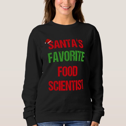 食品科学者パジャマおもしろいクリスマス スウェットシャツ (正面)