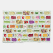 食品缶詰ジャース – 緑 キッチンタオル (横)