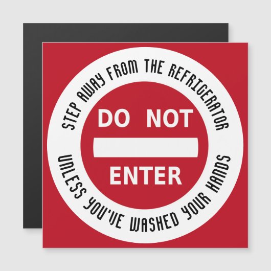 食品衛生NO ENTRY手洗い手磁気カード (正面/裏面)