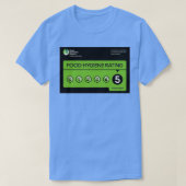 食品評価オリジナルディスプレイ5つ星、食品H Tシャツ (デザイン正面)