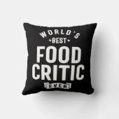 食品評論家の仕事の肩書きギフト クッション (裏面)