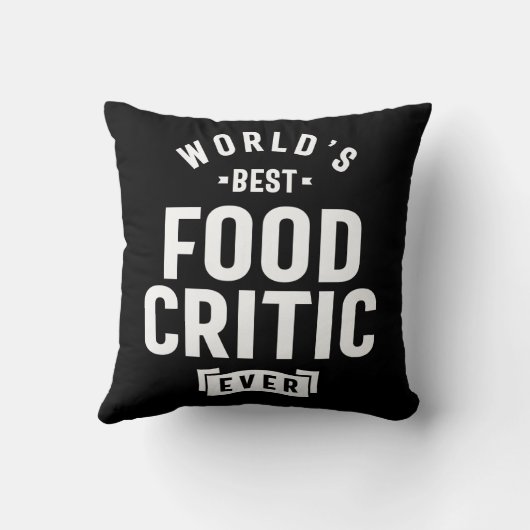 食品評論家の仕事の肩書きギフト クッション (裏面)