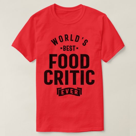 食品評論家の仕事の肩書きギフト Tシャツ (デザイン正面)