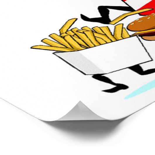 食品警察のamtiビーガンジョーク ポスター (角)