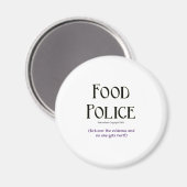 食品警察：証拠をフォーク マグネット (正面/裏面)
