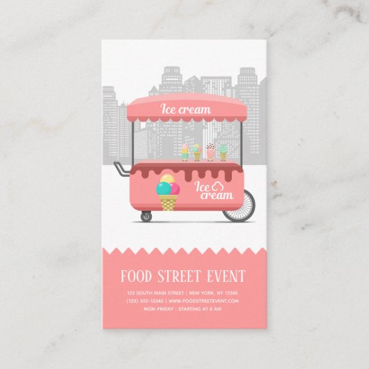 食品通りアイスクリーム 名刺 (正面)