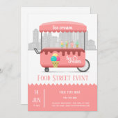 食品通りアイスクリーム 招待状 (正面/裏面)