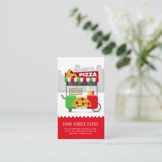 食品通りピザ 名刺 (スタンド正面)