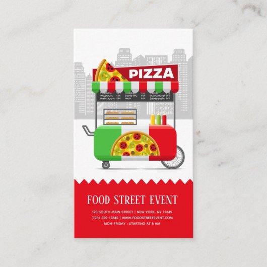 食品通りピザ 名刺 (正面)