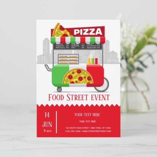 食品通りピザ 招待状 (スタンド正面)