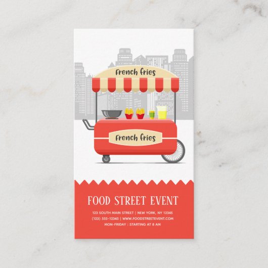 食品通りフランスのフライ 名刺 (正面)