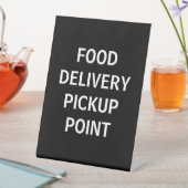 食品配達ピックアップポイント看板、卓上 台座サイン (インサイチュ)