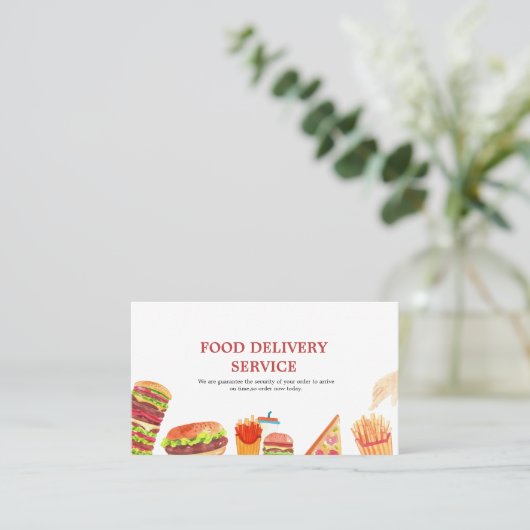 食品配達水カラー 名刺 (スタンド正面)