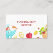 食品配達水カラー 名刺 (正面)