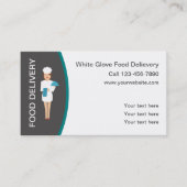 食品配達用モダン名刺 名刺 (正面)