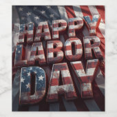 食品飲料労働日 ワインラベル (シングルラベル)