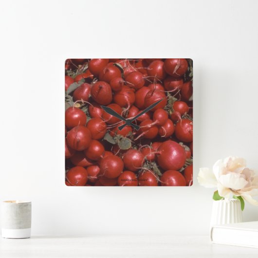 食品 スクエア壁時計 (ホーム)