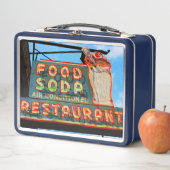 食品、ソーダ、レストランのヴィンテージ記号 メタルランチボックス (インサイチュ)
