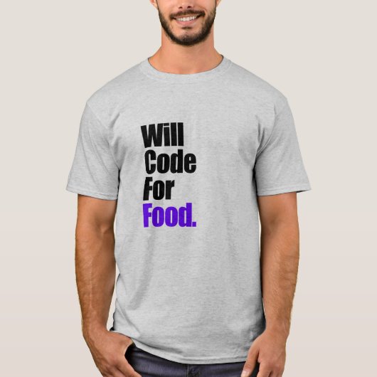 食品TシャツのWill Code Tシャツ (正面)