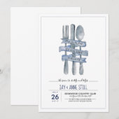 食器のリハーサルディナー招待状 招待状 (正面/裏面)