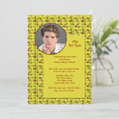 食器の写真 キッチンスクール卒業のお知らせ 招待状 (スタンド正面)