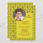 食器の写真 キッチンスクール卒業のお知らせ 招待状 (正面/裏面)