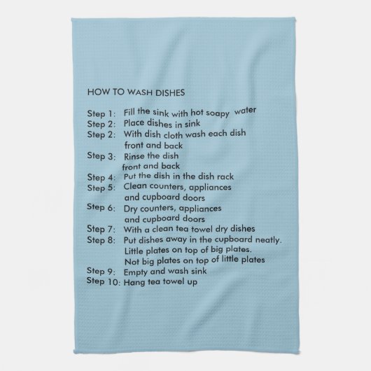 食器の洗い方キッチンティータオル キッチンタオル (縦)