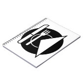 食器セットの螺線形ノート ノートブック (左側)