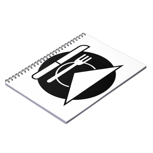 食器セットの螺線形ノート ノートブック (左側)