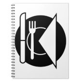 食器セットの螺線形ノート ノートブック (正面)