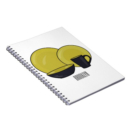 食器セット漫画イラストレーション ノートブック (右側)