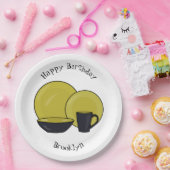 食器セット漫画イラストレーション ペーパープレート (パーティー)