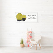 食器セット漫画イラストレーション 横断幕 (インサイチュ)