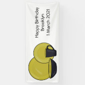 食器セット漫画イラストレーション 横断幕 (縦)