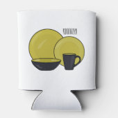 食器セット漫画イラストレーション 缶クーラー (裏面)